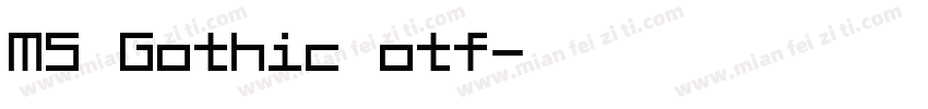 MS Gothic otf字体转换